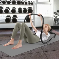 Bauchmuskeltrainer mit Weichem Griff Krafttrainingsgerät Fitnessgerät Schwarz