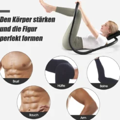 Bauchmuskeltrainer mit Weichem Griff Krafttrainingsgerät Fitnessgerät Schwarz