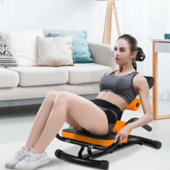 Bauchtrainer drehbar Bauchmuskeltrainer Allround Trainer mit 3 Fach Rückenlehne