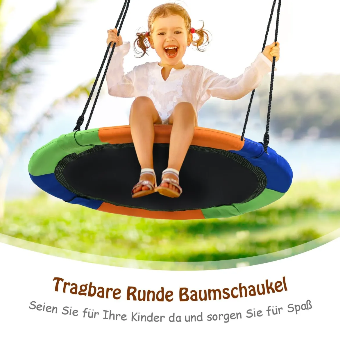 Baumschaukel Nestschaukel KinderschaukelRundschaukel Indoor-Outdoor-Schaukel Bunt