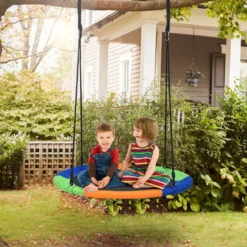 Baumschaukel Nestschaukel KinderschaukelRundschaukel Indoor-Outdoor-Schaukel Bunt