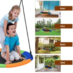 Baumschaukel Nestschaukel KinderschaukelRundschaukel Indoor-Outdoor-Schaukel Bunt