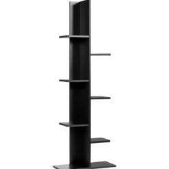 Bücherregal in Baumform mit 8 Ablagen Freistehendes Standregal Büroregal 50 x 20 x 141 cm