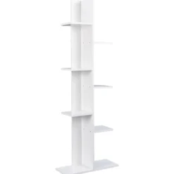 Bücherregal in Baumform mit 8 Ablagen Freistehendes Standregal Büroregal 50 x 20 x 141 cm