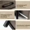 Bücherregal in Baumform mit Schublade & Metallrahmen 4 Ebenen Standregal Büroregal