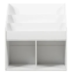 Bücherregal Kinderregal Spielzeugkiste mit 3 Fächern Weiß Holz 73 x 30 x 80 cm