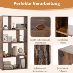 Bücherregal mit 4 Ebenen Standregal mit 8 Fächern Würfelregal Regal 60 x 20 x 120 cm
