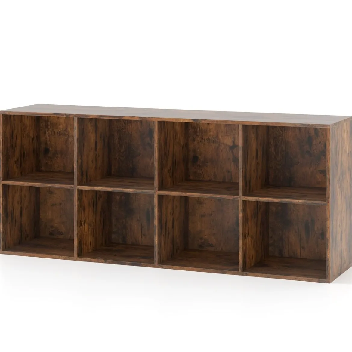 Bücherregal mit 8 Fächern Bücherschrank Büroregal Würfelregal Standregal 121,5 x 29 x 61 cm