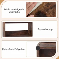 Bücherregal mit 8 Fächern & Schublade Bücherschrank mit Rutschfesten Fußkappen 50 x 24 x 155 cm