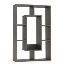 Bücherregal mit 7 Fächern Standregal Raumteiler Regal Würfelregal mit Kippschutz 60 x 20 x 90 cm