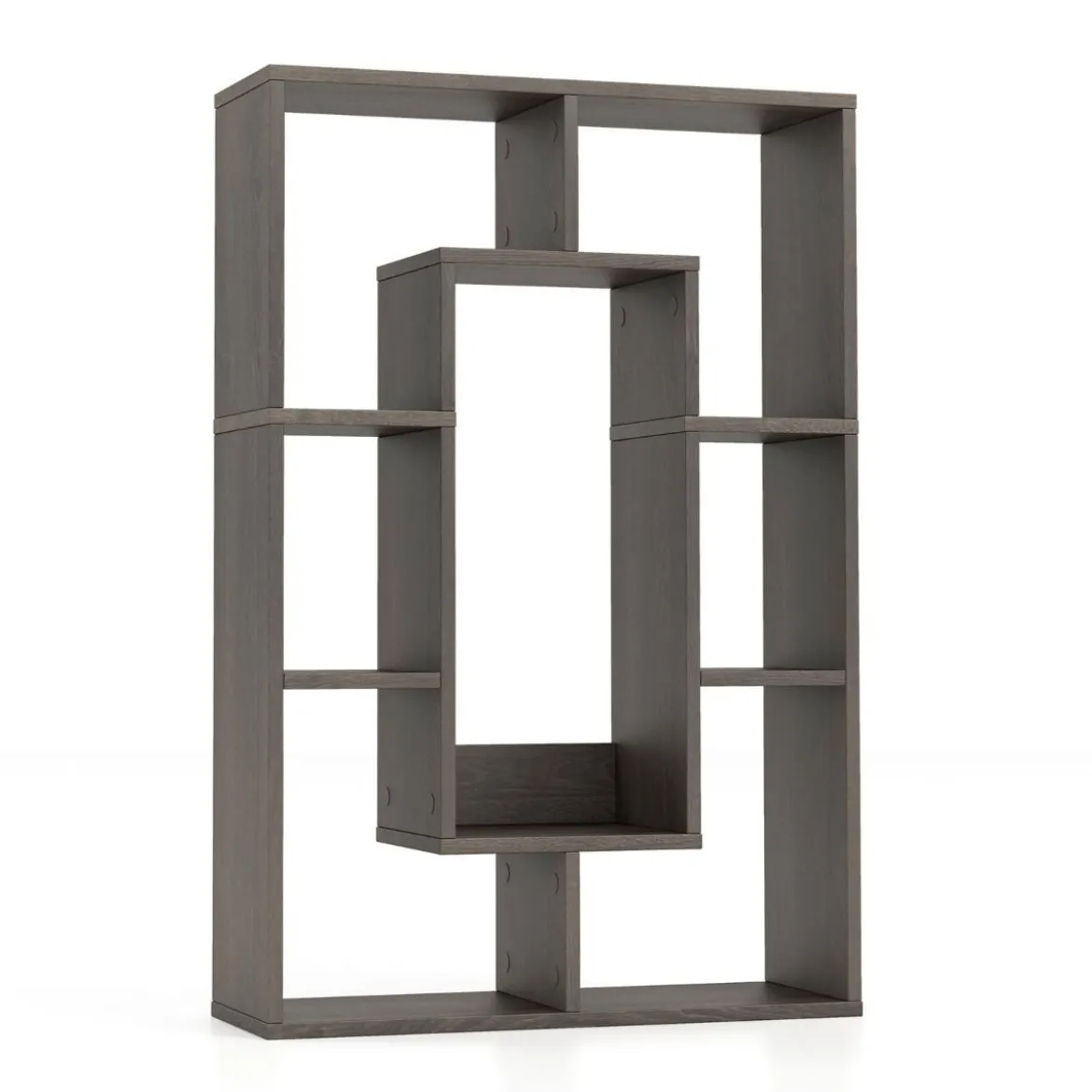 Bücherregal mit 7 Fächern Standregal Raumteiler Regal Würfelregal mit Kippschutz 60 x 20 x 90 cm
