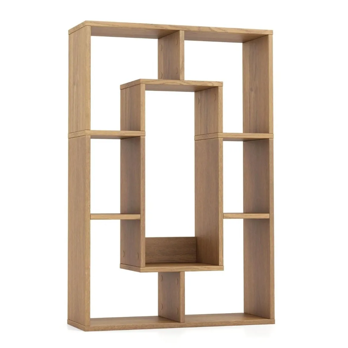 Bücherregal mit 7 Fächern Standregal Raumteiler Regal Würfelregal mit Kippschutz 60 x 20 x 90 cm