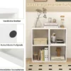 Bücherregal mit 2 Fächern Würfelregal Standregal offenes Regal Aufbewahrungsregal für Wohnzimmer Weiß