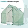 Begehbares Gewächshaus Foliengewächshaus mit PE-Abdeckung & Metallrahmen Tomatengewächshaus mit Fenster