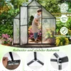 Begehbares Gewächshaus Gartenhaus mit PVC-Abdeckung & Aluminiumlegierungsrahmen Treibhaus 250 x 190 x 195 cm