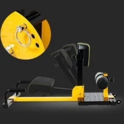 Beintrainer 8-in-1 Multifunktionaler Kniebeugentrainer Trainingsgerät für Liegestütze Bauchmuskel Gelb und Schwarz