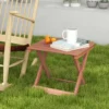 Beistelltisch Akazienholz Gartentisch klein Balkontisch X-Form 46 x 46 x 45 cm