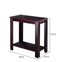 Beistelltisch Couchtisch Wohnzimmertisch Telefontisch Schwarz Holz 60 x 30 x 61 CM