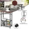 Beistelltisch mit Ablage & Korb & Toilettenpapierhalter Badzimmerregal 37 x 20 x 55 cm