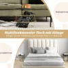 Beistelltisch mit Abnehmbarer Tischplatte & Stauraum 40 x 40 x 38 cm Schwarz + Gold