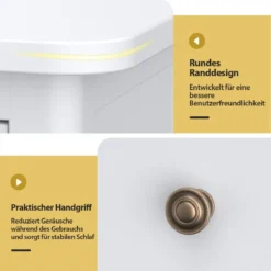 Beistelltisch mit Schublade & Ablage 2-stöckiger Nachttisch Schmaler Sofatisch Kaffeetisch Weiß