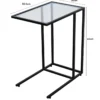 Beistelltisch Nachttisch Couchtisch Kaffeetisch Balkontisch Glastisch Metall + Hartglas