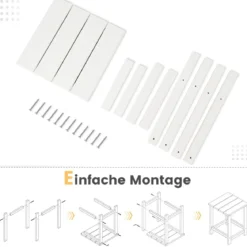 Beistelltisch Witterungsbeständiger HDPE Adirondack Tisch 36 x 36 x 47 cm Schwarz/Braun/Grau/Weiß