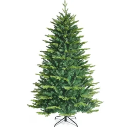 Beleuchteter 180 cm Weihnachtsbaum Klappbarer Weihnachtsbaum mit 420 LED-Lichtern Grün