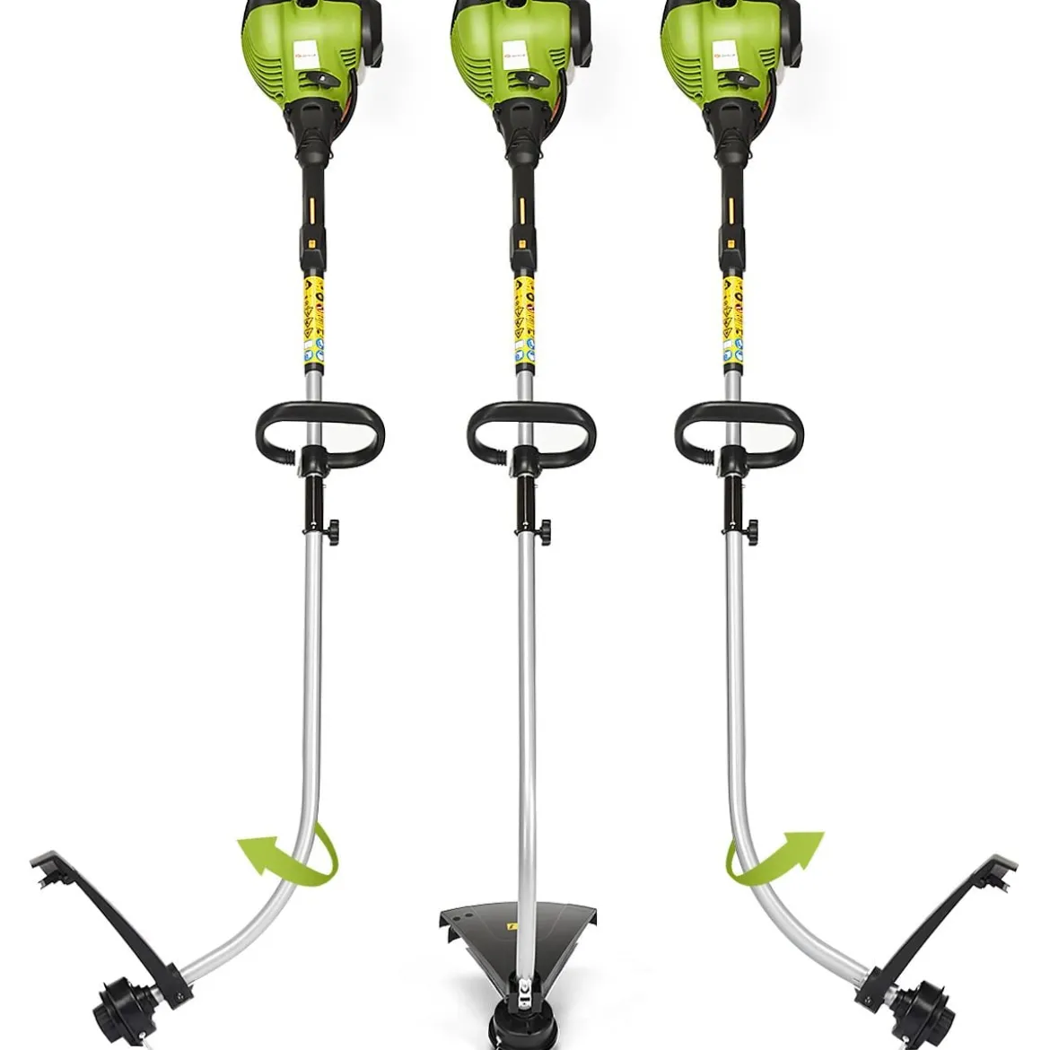 Benzin Rasentrimmer 800 W Freischneider Garten Kantenschneider mit Handgriffe Grün 167 x 21 cm