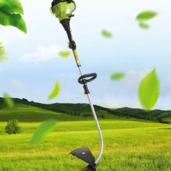 Benzin Rasentrimmer 800 W Freischneider Garten Kantenschneider mit Handgriffe Grün 167 x 21 cm