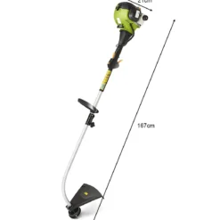 Benzin Rasentrimmer 800 W Freischneider Garten Kantenschneider mit Handgriffe Grün 167 x 21 cm