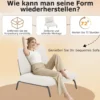 Übergroßer Akzentstuhl mit Extra Breitem & Tiefem Sitz Polsterstuhl Belastbar bis 250 kg Beige