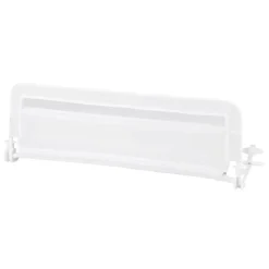 Bettgitter für Kleinkinder 120 cm faltbares Babybettgitter mit abnehmbarem & waschbarem Bezug Grau/Weiß