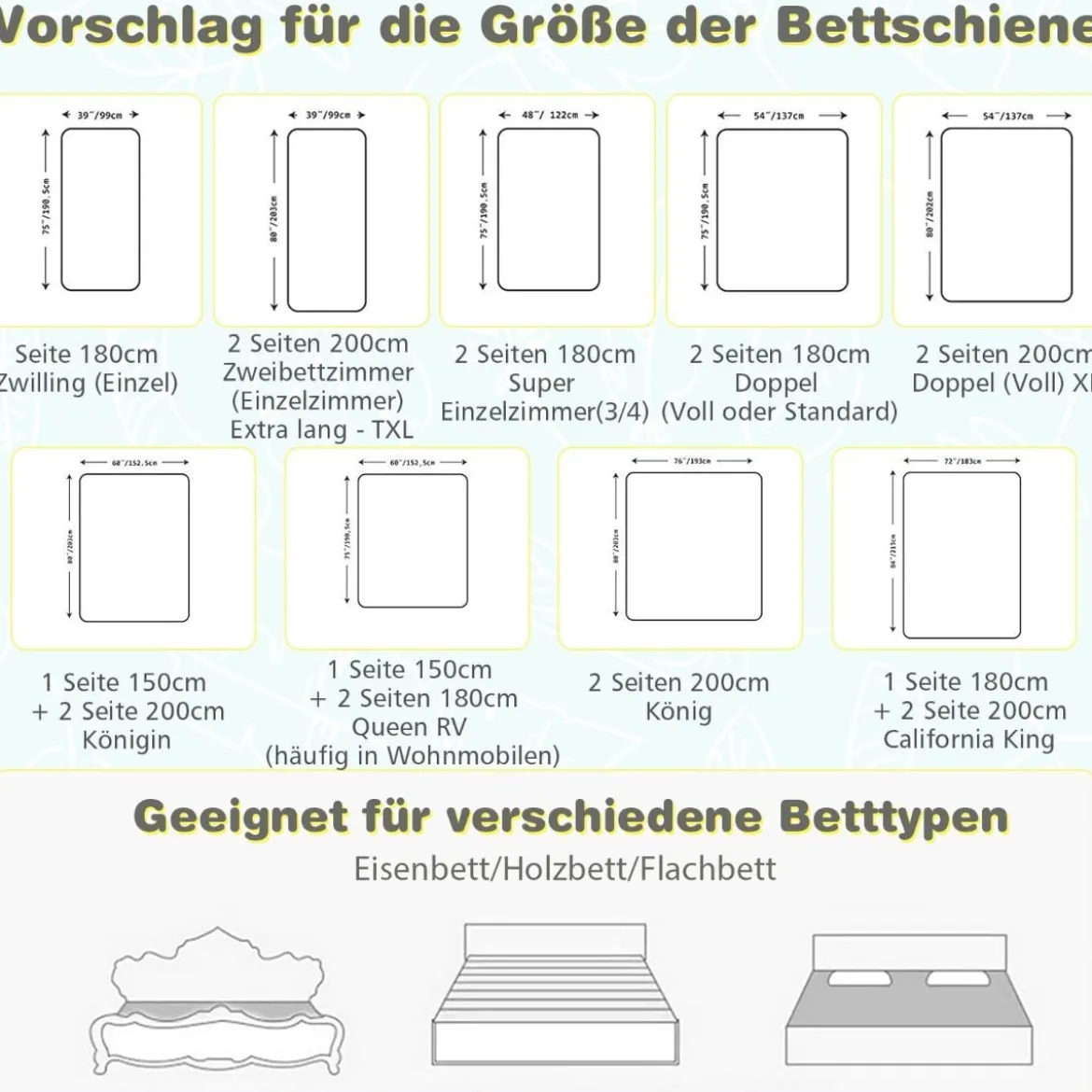Bettgitter Sicherheitsschiene für Kinderbetten Abschließbar 145 x 25 x 101,5 cm Grau