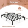 Bett 160 x 200 cm Bettgestell aus Metall Bettrahmen Metallbett Doppelbett Schwarz