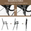 Bistrotisch mit 2 Klappbaren Stühlen & Schirmloch 3-tlg. Outdoor Barhocker Set Balkonmöbel