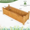 Blumenkasten aus Tannenholz Pflanzkasten mit 4-Ecken-Entwässerung 110 x 40 x 35 cm