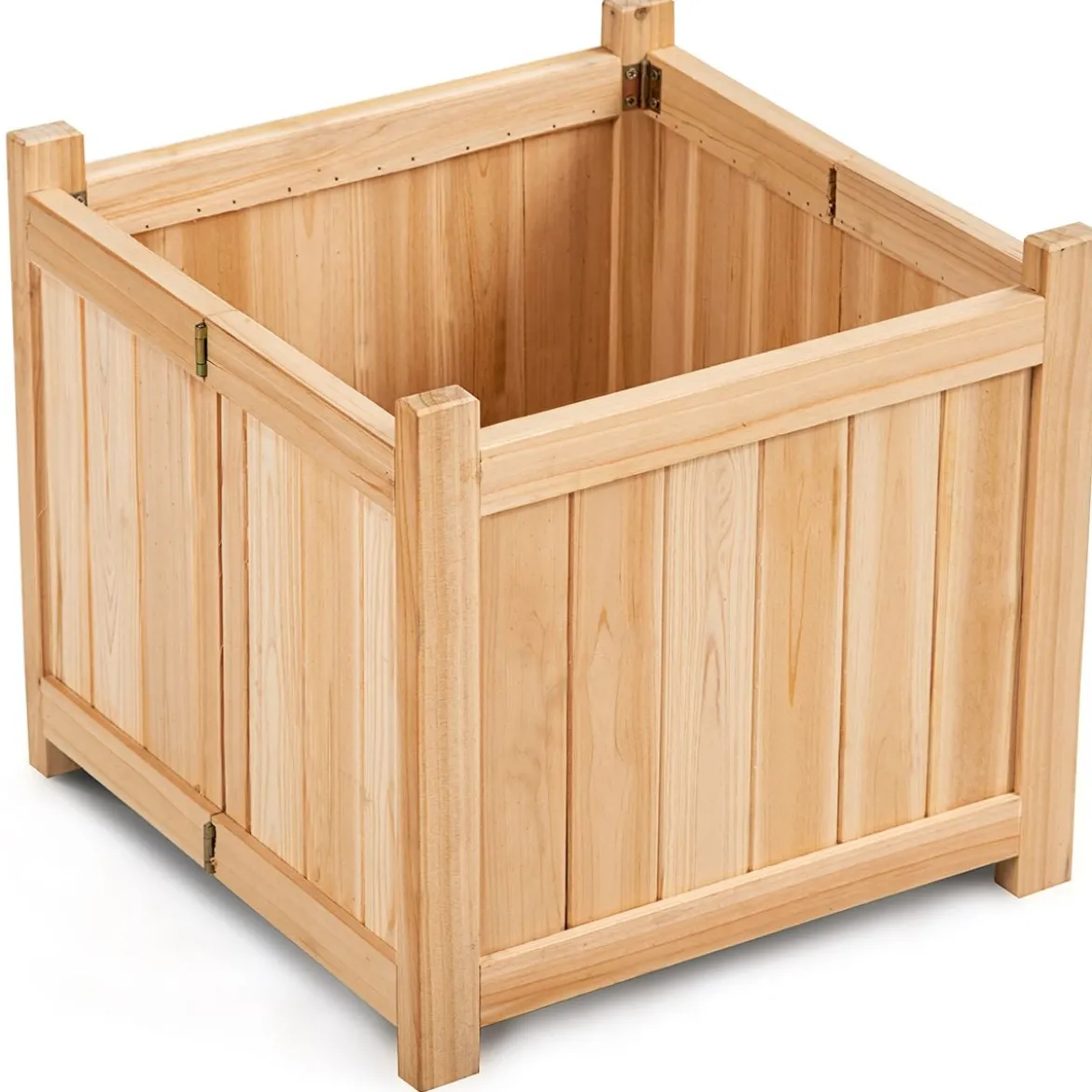 Blumenkasten Hochbeet Holz Blumenbeet Blumentopf klappbar Pflanzkasten Garten Frühbeet 38x38x35cm
