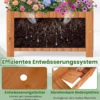 Blumenkasten mit Rankgitter & Spalier & Entwässerung Pflanzkasten für Kletterpflanzen Braun