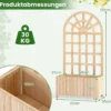 Blumenkasten mit Rankgitter & Spalier & Entwässerung Pflanzkasten für Kletterpflanzen Natur