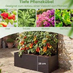 Blumenkasten mit Rankgitter Pflanzkübel mit Sichtschutz 180cm Pflanzkasten mit Spalier