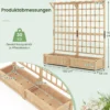 Blumenkasten mit Spalier & Dach Tannenholz Pflanzkasten mit Rankgitter Gartenspalier Natur