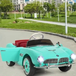 BMW Kinder Elektroauto mit Fernsteuerung & Scheinwerfern & Musik & Hupe Elektrofahrzeug Grün