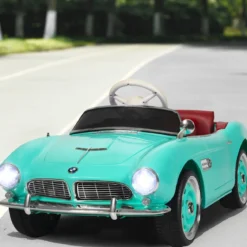 BMW Kinder Elektroauto mit Fernsteuerung & Scheinwerfern & Musik & Hupe Elektrofahrzeug Grün