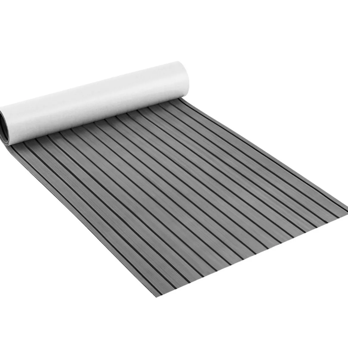 Bodenbelag für Boote Selbstklebend aus EVA-Schaumstoff Rutschfest 240 x 90 cm Grau