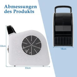 Bodengebläse 130W 3 Geschwindigkeiten & 185° schwenkbarem Kopf Blasmaschine zum Trocknen und Ventilieren