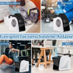 Bodengebläse 130W 3 Geschwindigkeiten & 185° schwenkbarem Kopf Blasmaschine zum Trocknen und Ventilieren