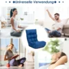 Boden-Klappstuhl 4-Fach Verstellbares Gaming-Bodensofa mitRückenlehne Blau
