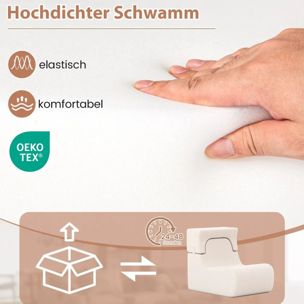 Bodensessel für Erwachsene Lazy Sofa mit abnehmbarem Kopfstütze waschbarer Eisveloursbezug Beige