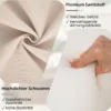 Bodensessel mit Rückenlehne & Weichem Samt & Ergonomischer Unterstützung Bodenstuhl Beige